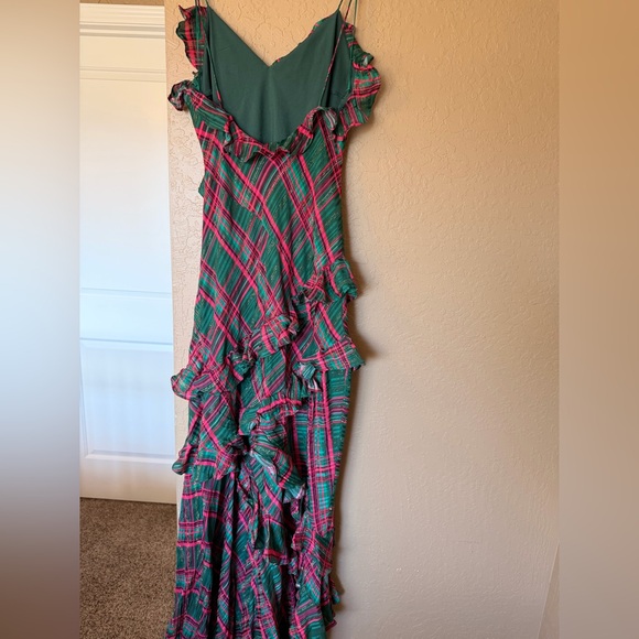 LoveShackFancy Rialto Ruffled Silk-Blend Maxi Dress - Picture 3 of 6